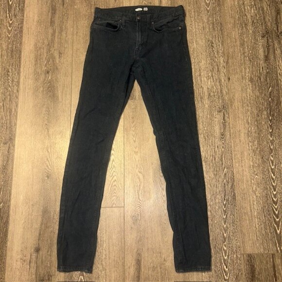 Old Navy Relaxed Slim Taper Built In Flex Jeans Mens 32x38 Blue Dark Wash - Picture 1 of 6